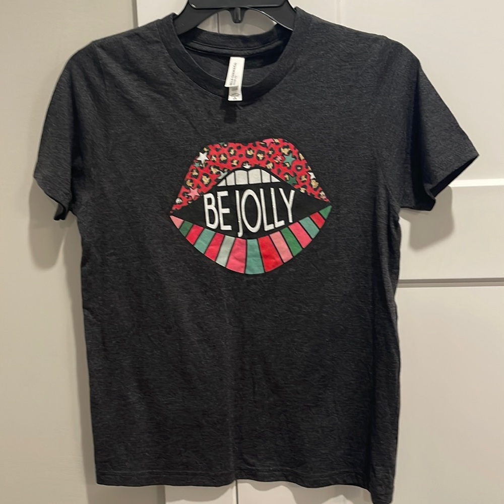 Bella Canvas Charcoal Gray Be Jolly Tee size XL (18-20)